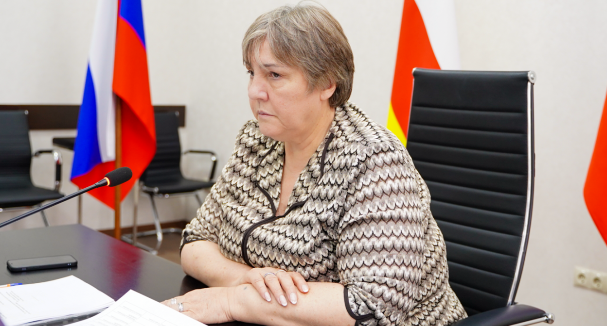 Larisa Tuganova. Still from a video from State Television and Radio Broadcasting Company "Alania".