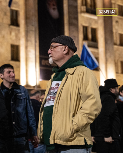 Photo of protesters on the 518th day in Tbilisi. Photo: Publika / Facebook