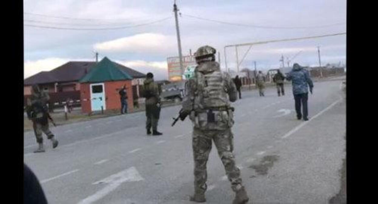 Security forces in Chechnya. November 2018. Video still from https://www.youtube.com/watch?v=ToyeRYr9UAQ