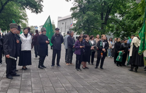 Participants in the rally in Nalchik. Photo by a "Caucasian Knot" correspondent from May 20, 2026. Participants in the rally in Nalchik. Photo by a "Caucasian Knot" correspondent from May 20, 2026.