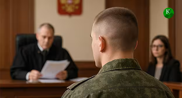 A serviceman in a courtroom. Illustration created by the "Caucasian Knot" using AI in the Copilot program. A serviceman in a courtroom. Illustration created by the "Caucasian Knot" using AI in the Copilot program.
