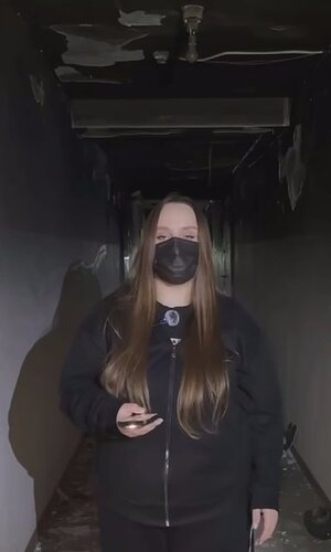 A victim of a fire in Nalchik. A still from the Telegram channel "Gazeta Yuga" https://t.me/gazetayuga/13339