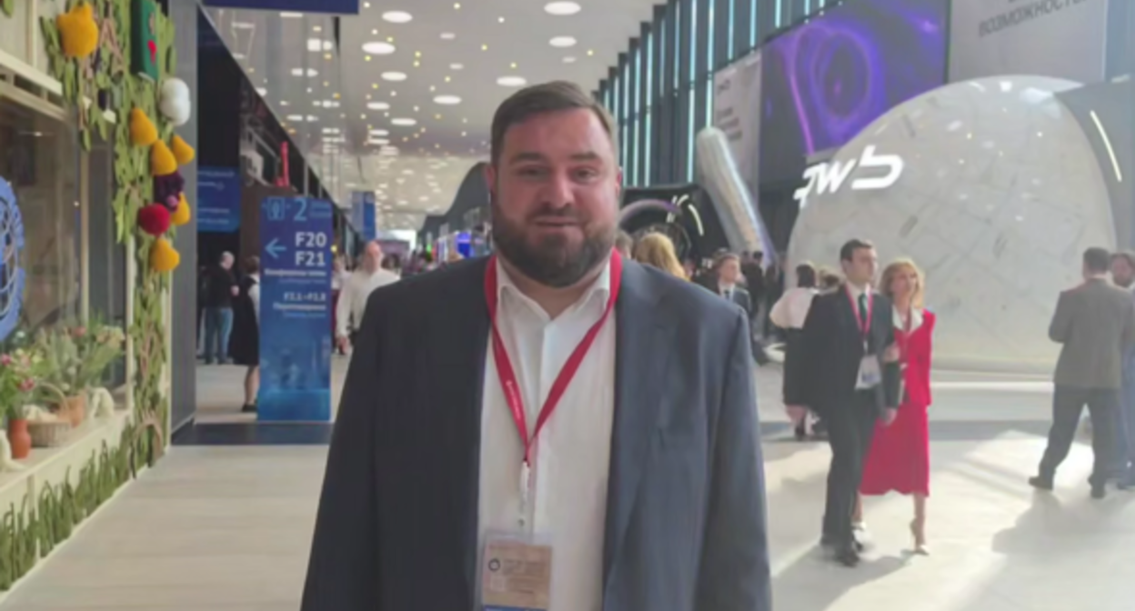 Mikael Badalyan. A still from a video from his Telegram channel, June 3, 2026, https://t.me/mikayelbad/47690.