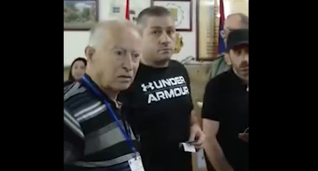 People at polling station No. 9/51. A still from the Yerevan.Today Telegram channel https://t.me/rusyerevantoday/