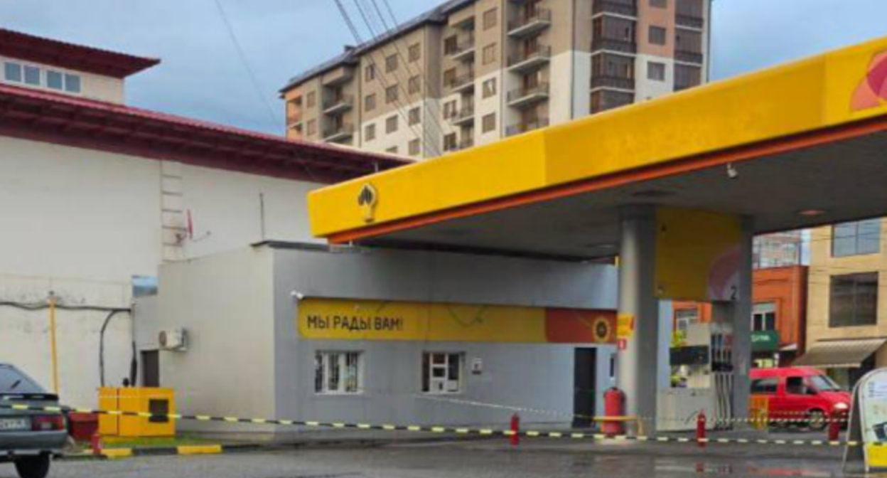 A gas station in Ingushetia. Screenshot from the Telegram channel "Fortanga" from June 26, 2026, https://t.me/fortangaorg/22553.