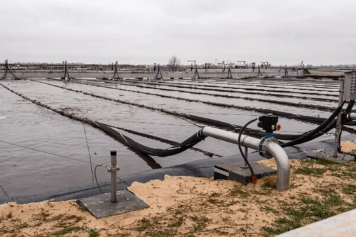 Frame of the wastewater treatment facilities on Hungry Island in Volgograd. Photo: Height 102 / https://v102.ru/news/159477.html