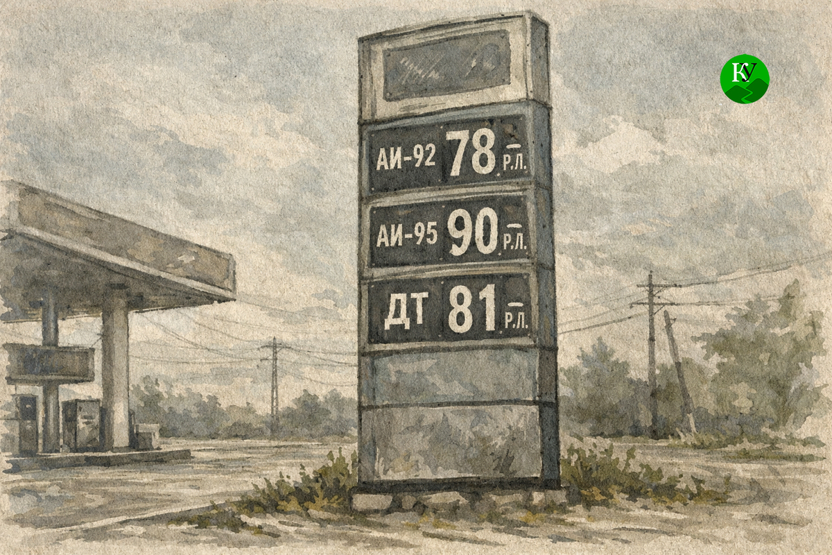 Fuel prices at gas stations. Illustration created by "Caucasian Knot" using AI in the Copilot program.