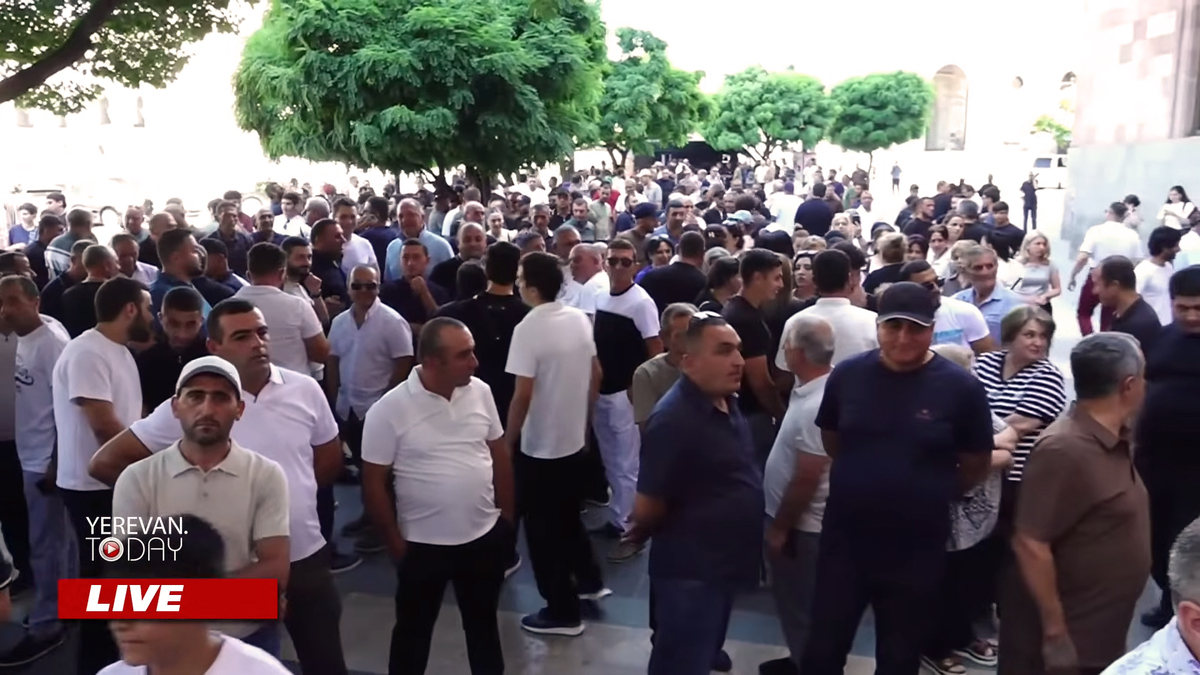 Armenian fish farmers at a protest in Yerevan. Frame from the video https://www.youtube.com/watch?v=d0pEGg0-RN8&t=2505s Armenian fish farmers at a protest in Yerevan. Frame from the video https://www.youtube.com/watch?v=d0pEGg0-RN8&t=2505s