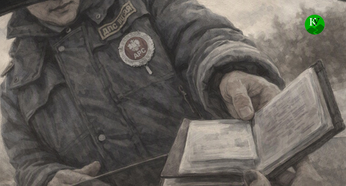 Document check by a traffic police officer. Illustration created by "Caucasian Knot" using AI in the Copilot program. Document check by a traffic police officer. Illustration created by "Caucasian Knot" using AI in the Copilot program.