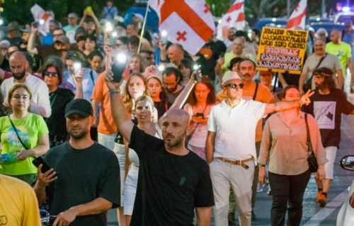 March in Tbilisi 25.07.26. Screenshot photo Mo Se, https://www.facebook.com/photo/?fbid=4381690992145639&set=pcb.4381693282145410 (the activities of the company Meta, which owns the social network, are banned in Russia) March in Tbilisi 25.07.26. Screenshot photo Mo Se, https://www.facebook.com/photo/?fbid=4381690992145639&set=pcb.4381693282145410 (the activities of the company Meta, which owns the social network, are banned in Russia)