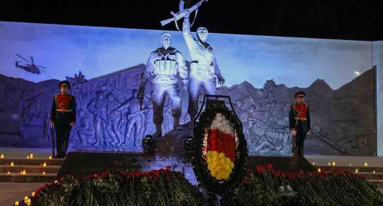 Mourning event in Tskhinval. Screenshot of the image https://cominf.org/node/1166570718