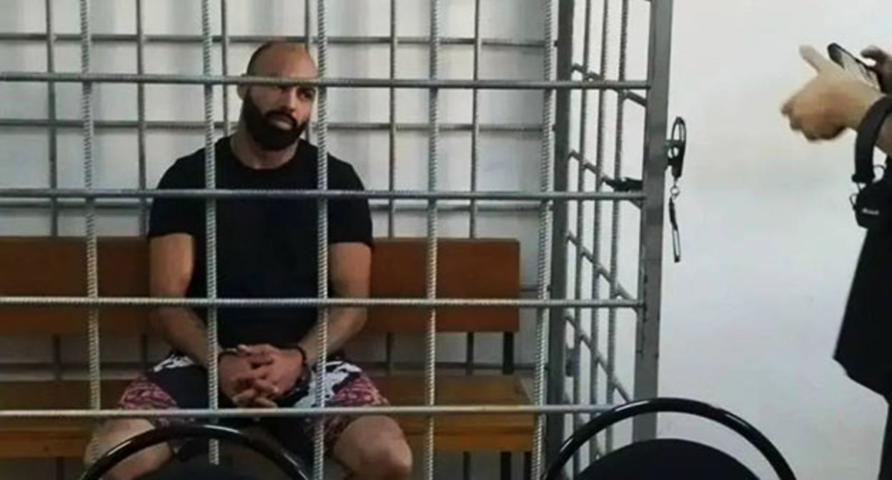Svyatoslav Kovalenko in the courtroom. Photo: Unified press service of the courts of the Volgograd region.