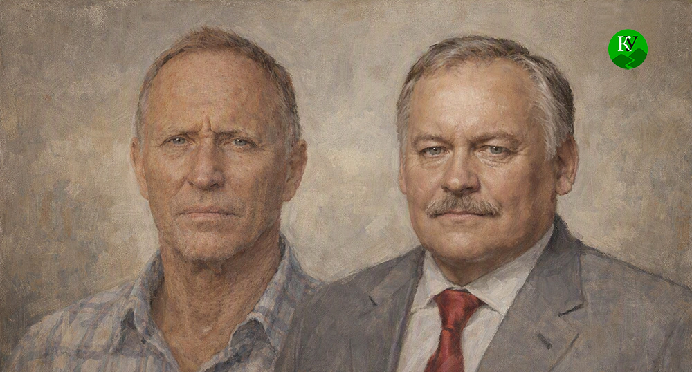 Vladimir Atamanchuk (left) and Konstantin Zatulin (right). Illustration created by "Caucasian Knot" using AI in the Copilot program.