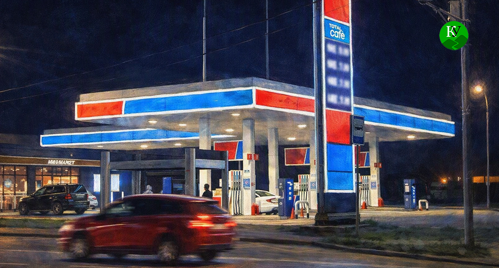 Gas stations in Krasnodar. Illustration created by "Caucasian Knot" using AI in the Copilot program.