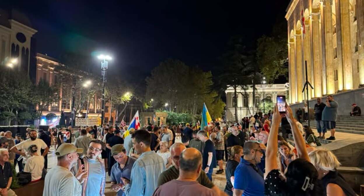 Supporters of Eurointegration in Tbilisi on the 646th day of continuous protests. September 4, 2026 David Chkheidze/ Facebook - owned by Meta, which is banned in Russia. Supporters of Eurointegration in Tbilisi on the 646th day of continuous protests. September 4, 2026 David Chkheidze/ Facebook - owned by Meta, which is banned in Russia.