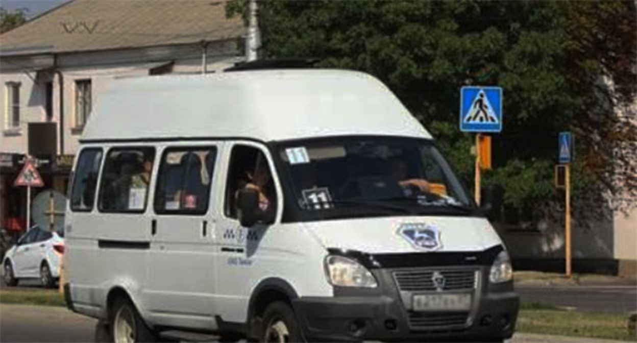 Minibus in Nalchik. Photo: https://www.instagram.com/p/DOIOJI2DKIS/ belongs to the company Meta, whose activities are banned in Russia.