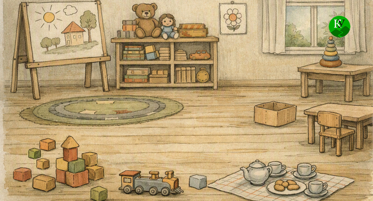 Kindergarten. Illustration created by "Caucasian Knot" using AI in the Copilot program. Kindergarten. Illustration created by "Caucasian Knot" using AI in the Copilot program.