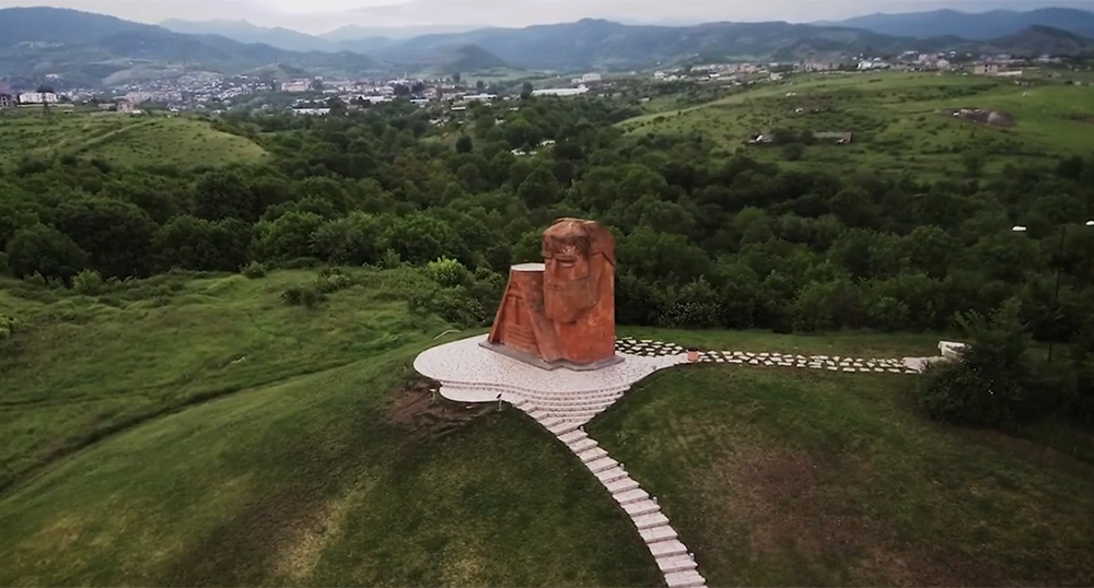 Monument "We are our mountains". Frame from the video https://www.youtube.com/watch?v=lGt10j1YsOM