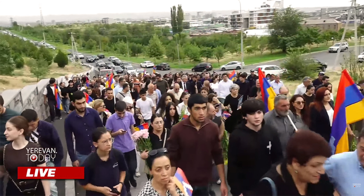 Mourning march in Yerevan. Frame from the video https://www.youtube.com/watch?v=ezc0ldEUaR4 Mourning march in Yerevan. Frame from the video https://www.youtube.com/watch?v=ezc0ldEUaR4