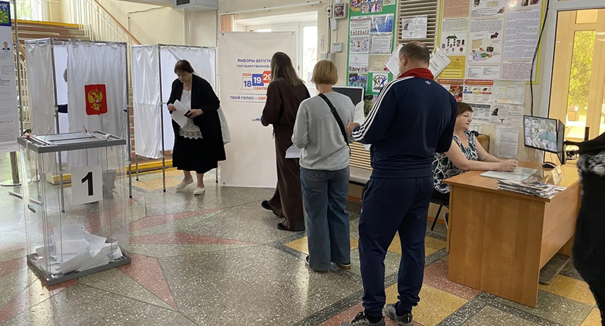Polling station. Photo: press service of the election commission of Kuban, https://vk.ru/wall-154091417_2171 Polling station. Photo: press service of the election commission of Kuban, https://vk.ru/wall-154091417_2171
