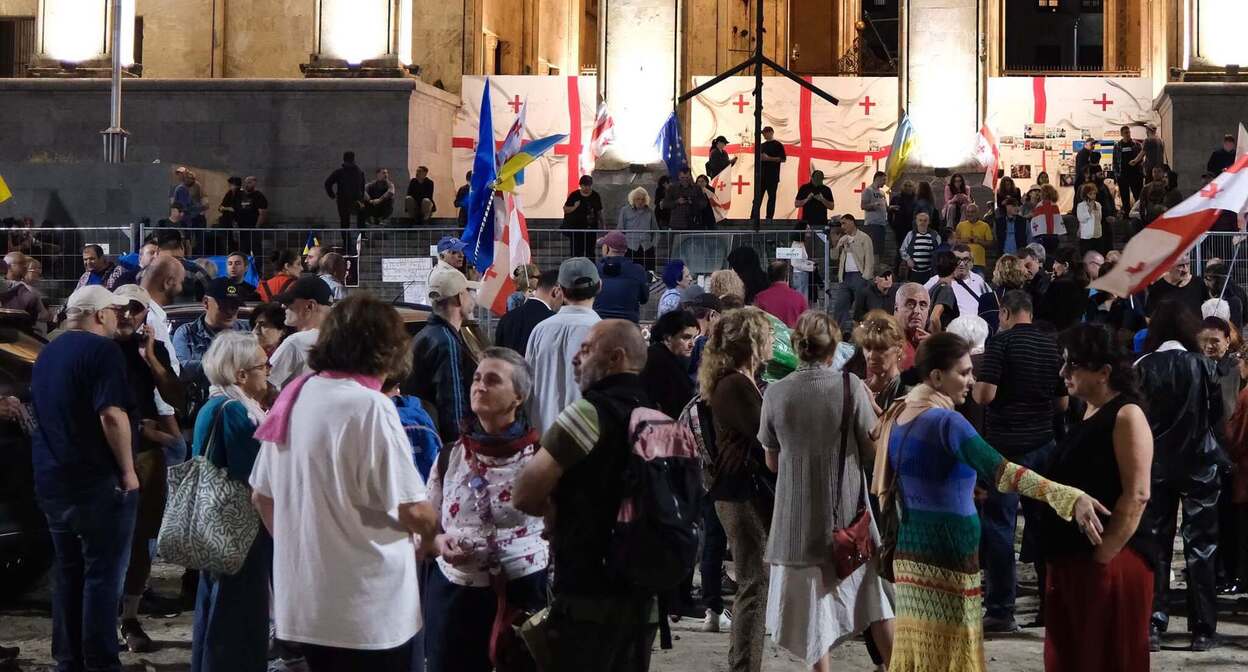 Activists at the Parliament of Georgia, September 24, 2026. Photo: Mindia Gabadze / Facebook*