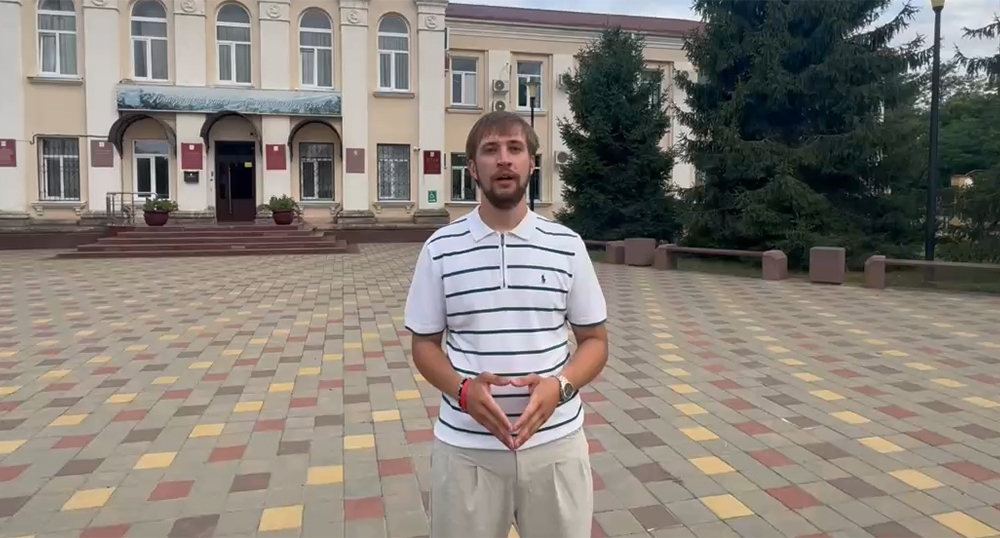 Vladimir Kozorog. Frame from a video in the Telegram channel https://t.me/vova22kz Vladimir Kozorog. Frame from a video in the Telegram channel https://t.me/vova22kz
