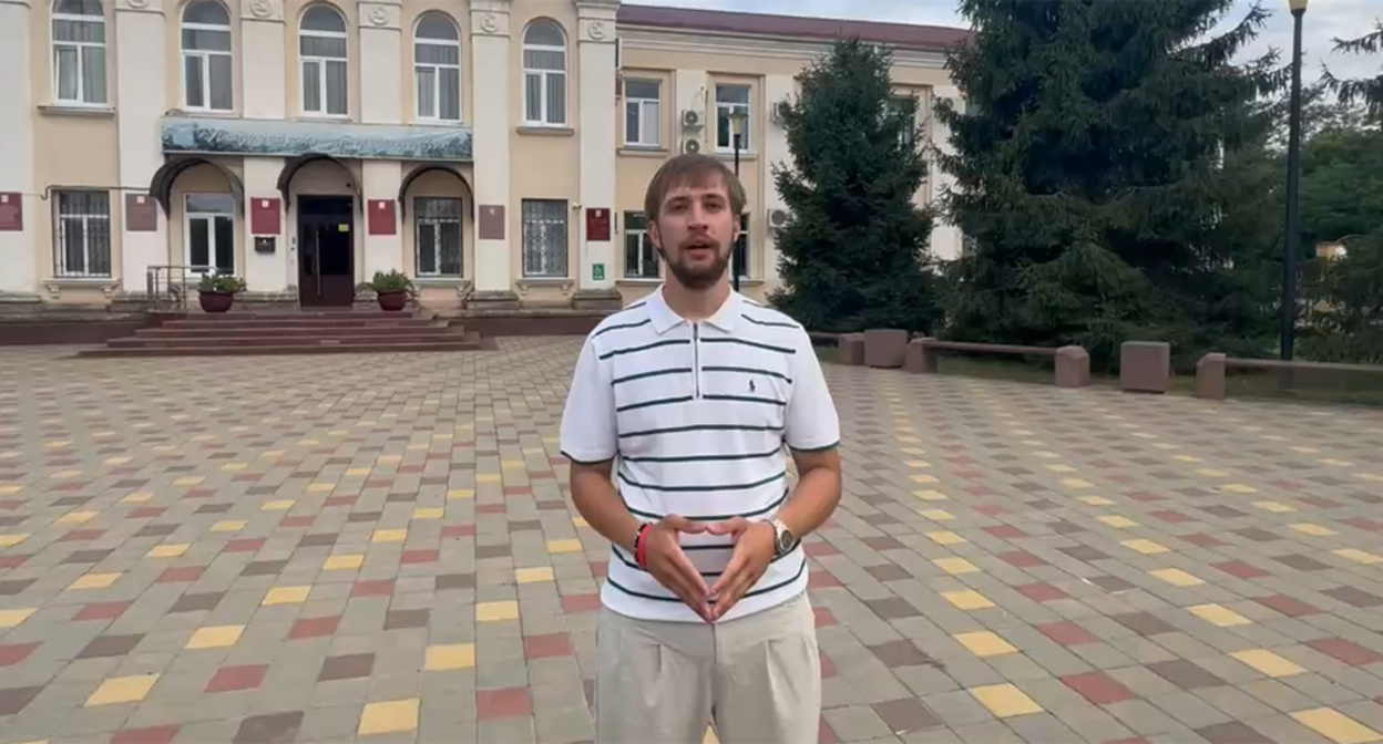 Vladimir Kozorog. Frame from a video in the Telegram channel https://t.me/vova22kz Vladimir Kozorog. Frame from a video in the Telegram channel https://t.me/vova22kz