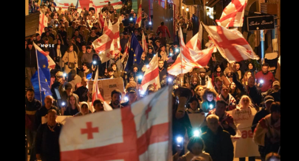 March in Tbilisi. Photo Mo Se from 03.10.26, https://www.facebook.com/photo/?fbid=4454505191530885&set=pcb.4454507014864036 (the activities of the company Meta, which owns the social network, are banned in Russia)