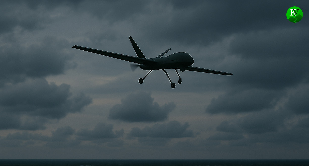 UAVs in the sky. Illustration created by "Caucasian Knot" using AI in the Copilot program. UAVs in the sky. Illustration created by "Caucasian Knot" using AI in the Copilot program.