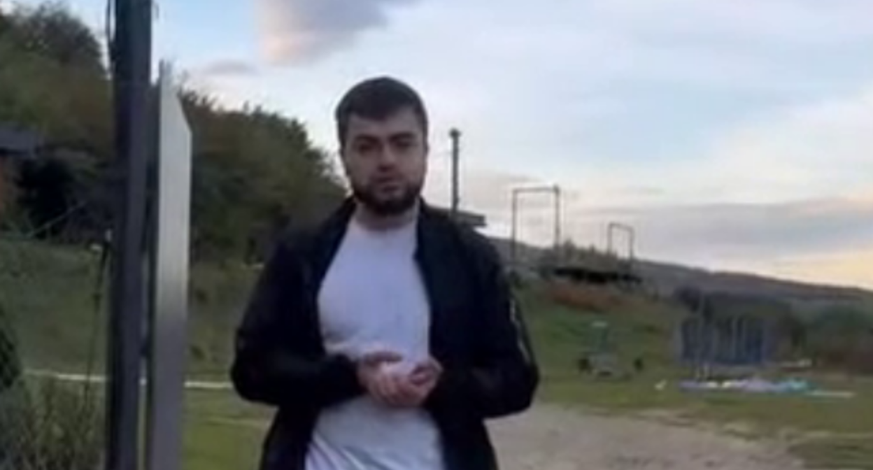 Zeynudin Kaziev. Frame from the video dated 18.10.26, https://t.me/KhadulaevShamil/18149
