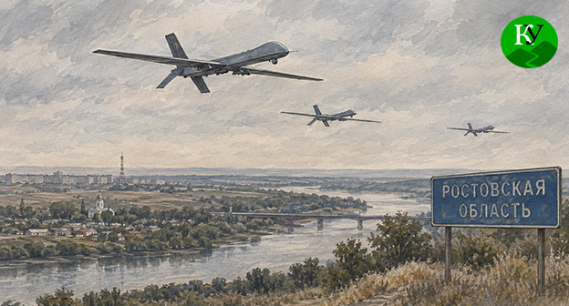 Drones. Illustration created by "Caucasian Knot" using AI in the Copilot program. Drones. Illustration created by "Caucasian Knot" using AI in the Copilot program.
