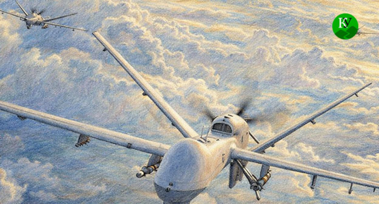 Drone. Illustration created by "Caucasian Knot" using AI in the Copilot program. Drone. Illustration created by "Caucasian Knot" using AI in the Copilot program.